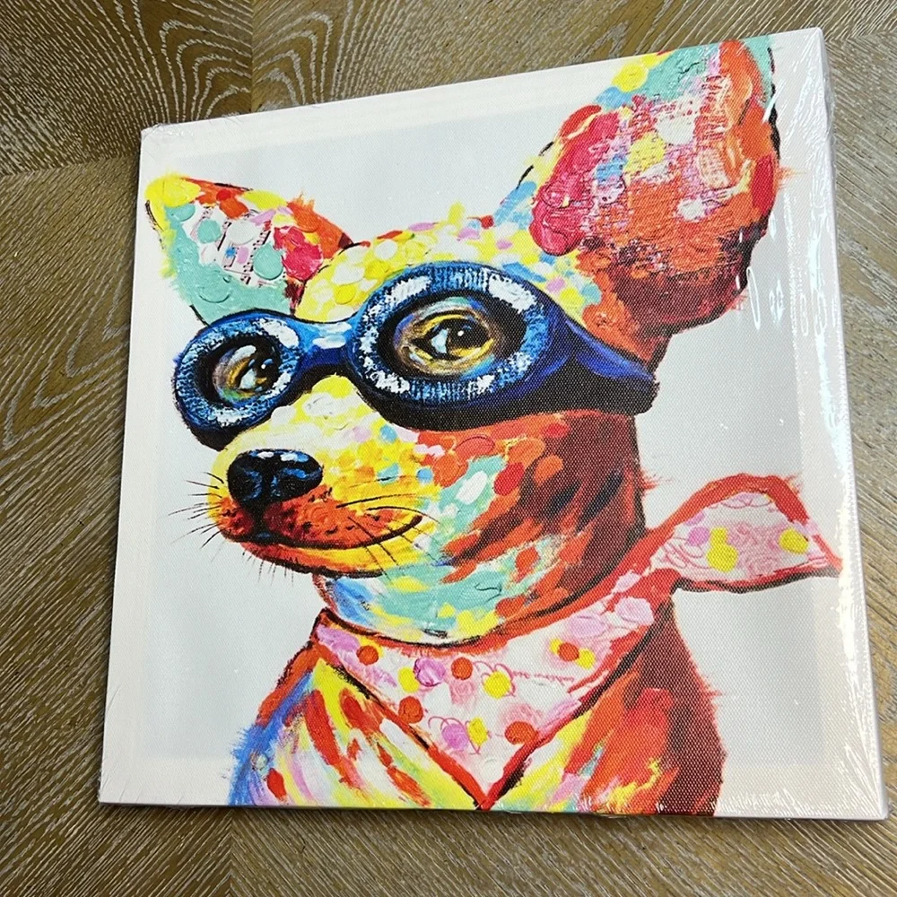 Colorful Cartoon Animal Wall Art Canvas Print